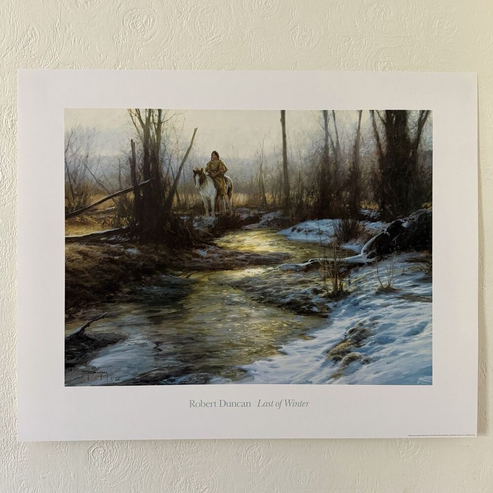 Robert Duncan Last Of Winter 1994 Poster Print Offset Lithograph 30x24”